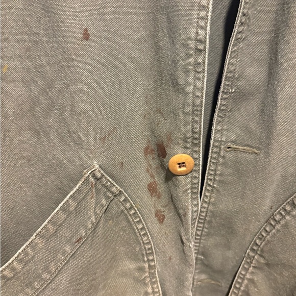 VTG L.L. Bean Canvas  Green Distressed Hunting Field Barn Chore Jacket Size XXLT - Picture 6 of 8